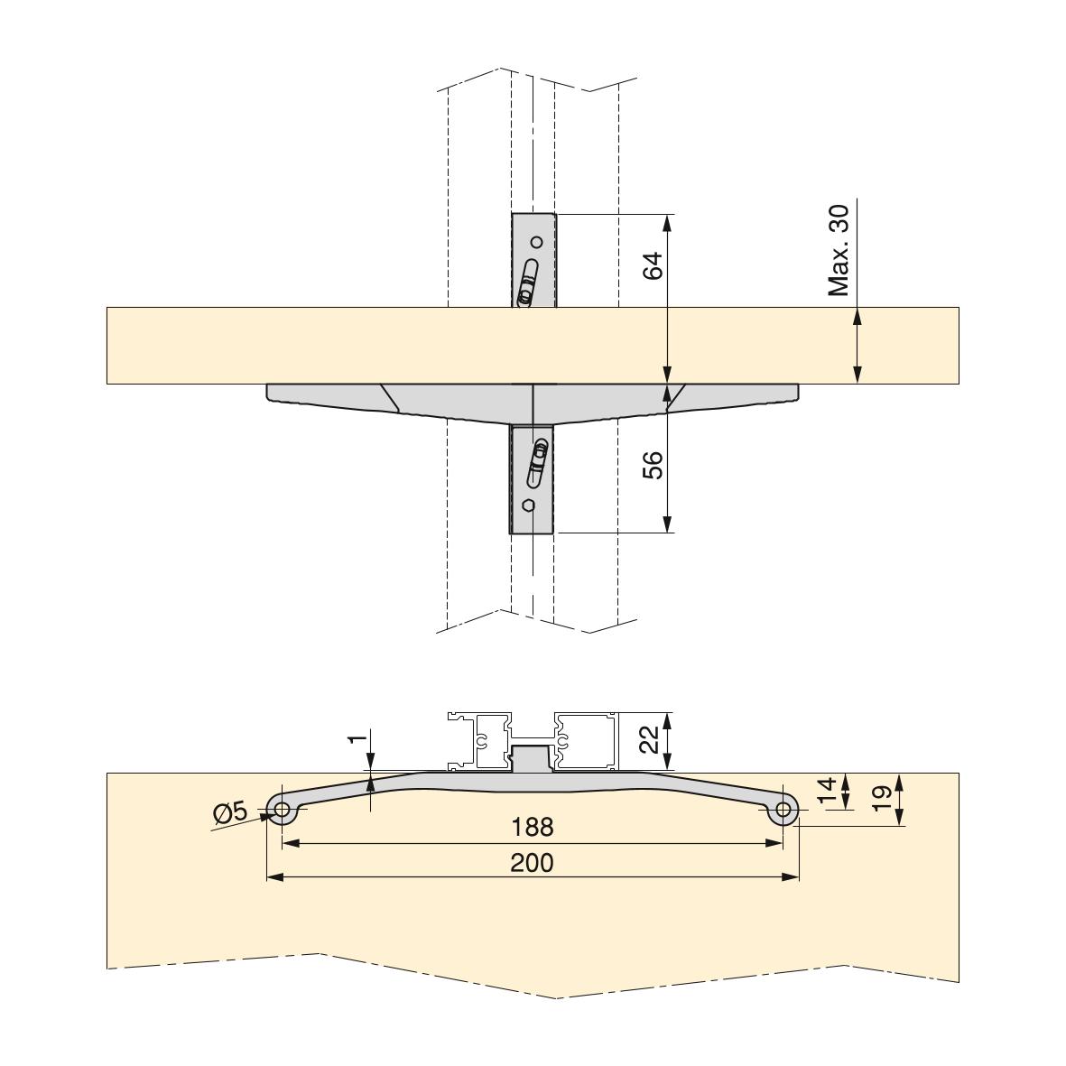 Set staffe Zero per 5 mensole in legno - immagine 3