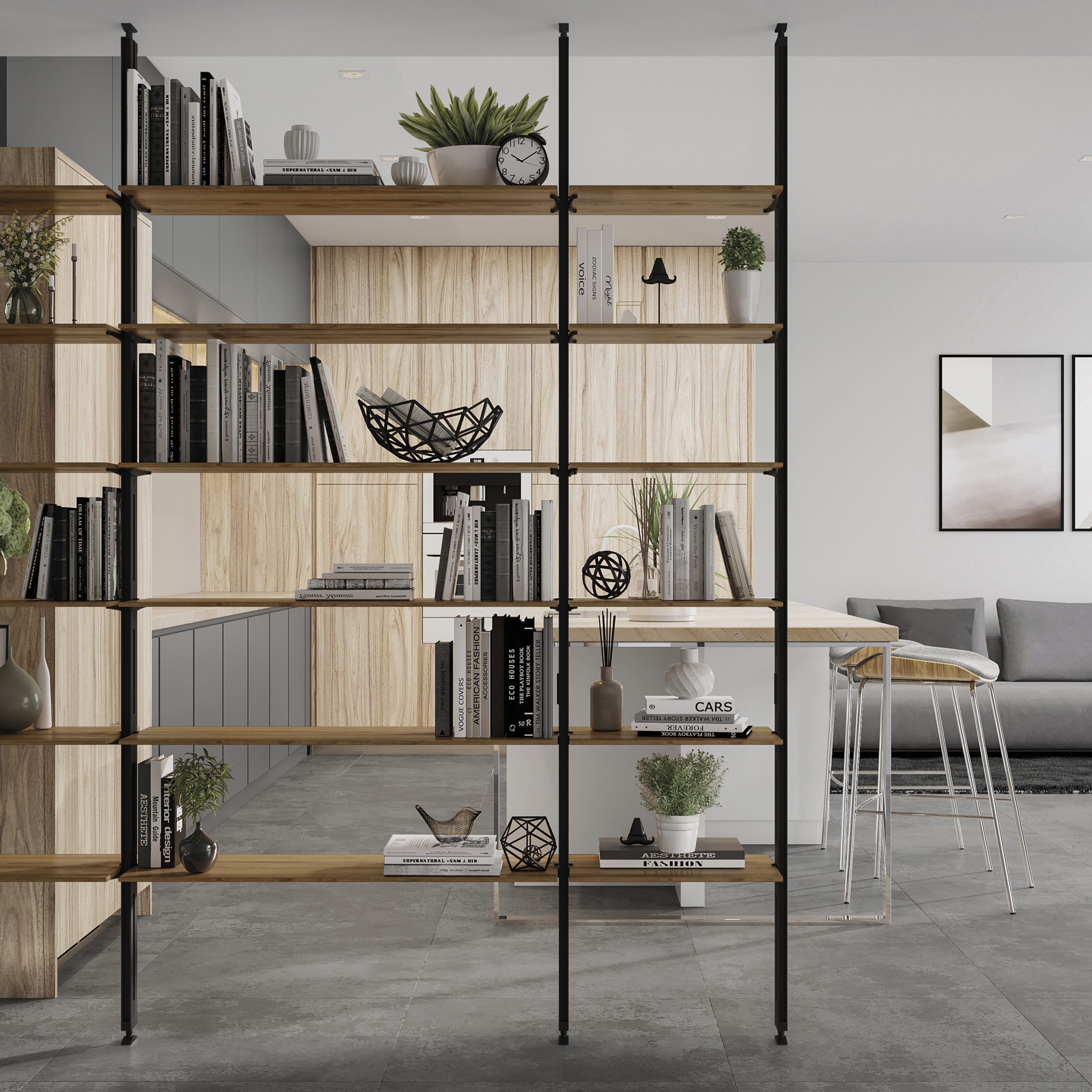 Set staffe Zero per 5 mensole in legno - immagine 2