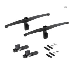 Set staffe Zero per 5 mensole in legno