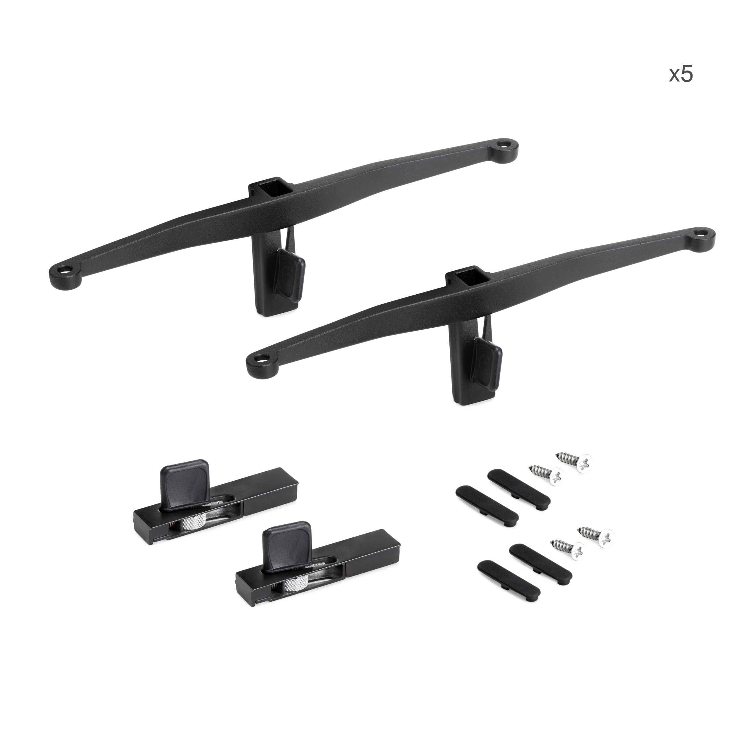 Set staffe Zero per 5 mensole in legno