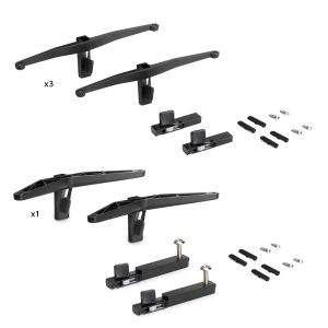 Kit Zero di supporti per 3 mensole in legno e 1 modulo
